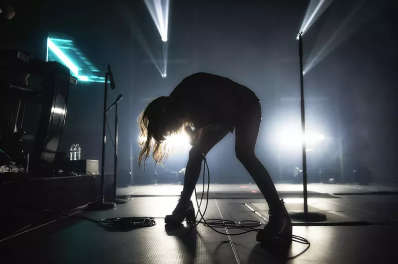 Image: Chvrches, led by vocalist Lauren Mayberry, play Sunday night, Nov. 14, at the South Side Ballroom.