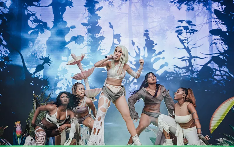 Image: Doja Cat plays 106.1 KISS-FM's Jingle Ball Tuesday night at Dickies Arena in Fort Worth with co-headliner Lil Nas X.