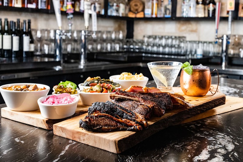 Barbecue and cocktails at Oak'd in Addison.