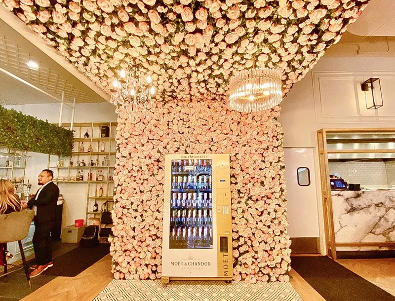 Image: The Moet vending machine at Lexy's is so Barbie.