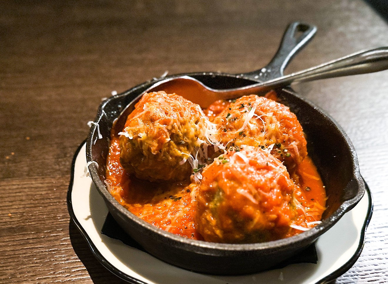 Almost Nonna-worthy beef and pork meatballs from Dea.