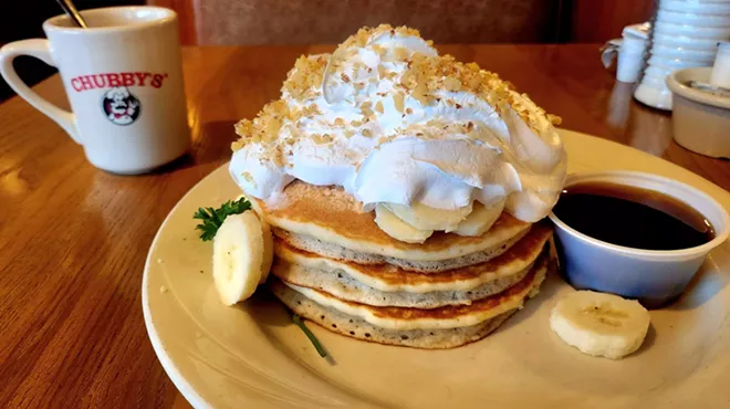 banana nut pancakes at Chubby's.