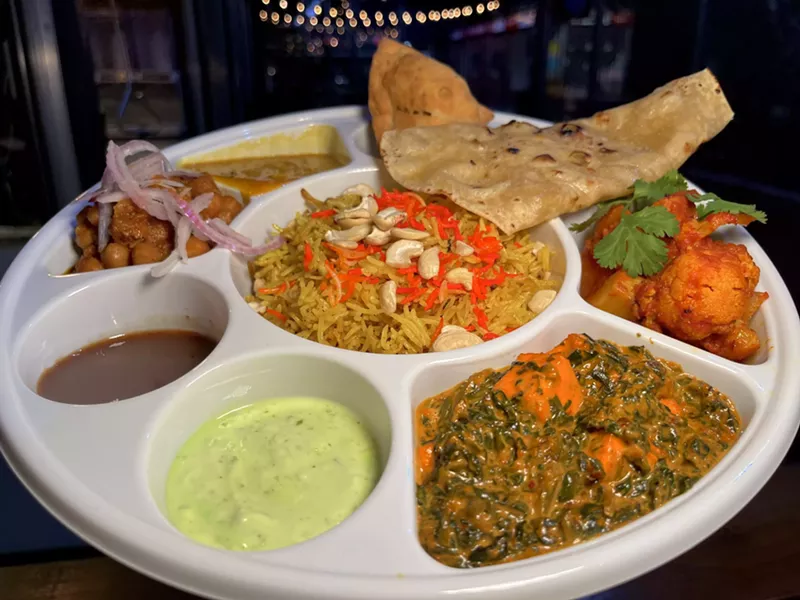 Image: 8 Clove's thali plate gives diners the option to sample a little of everything.