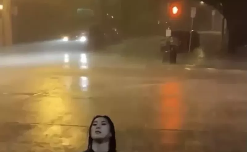 Image: A Dallas Drag Queen Outdid the Thunderstorm By Performing in the Rain