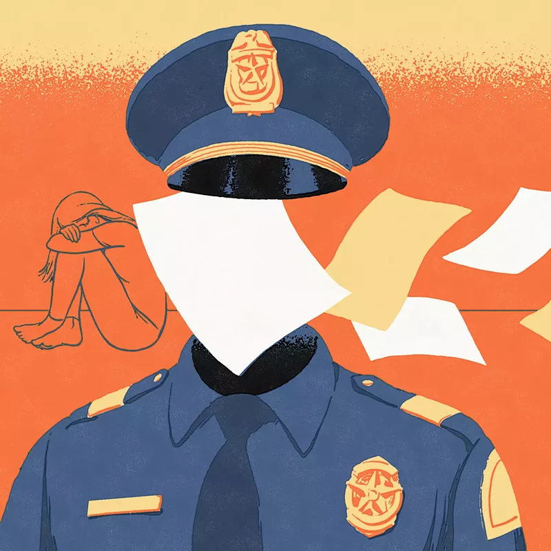 Image: Police officer sexual assault victim illustration