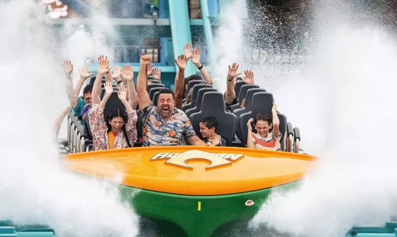 Image: Six Flags Over Texas will open the first launching water coaster in North America on Saturday with its newest ride Aquaman: Power Wave.