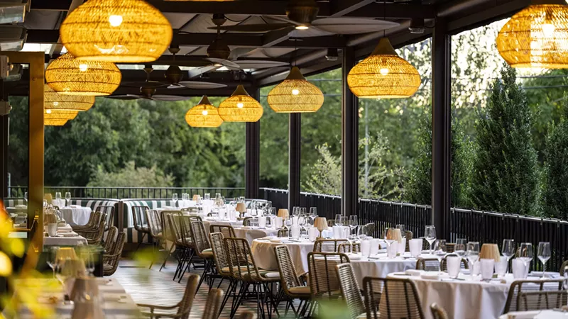 Image: The patio at Le PasSage.