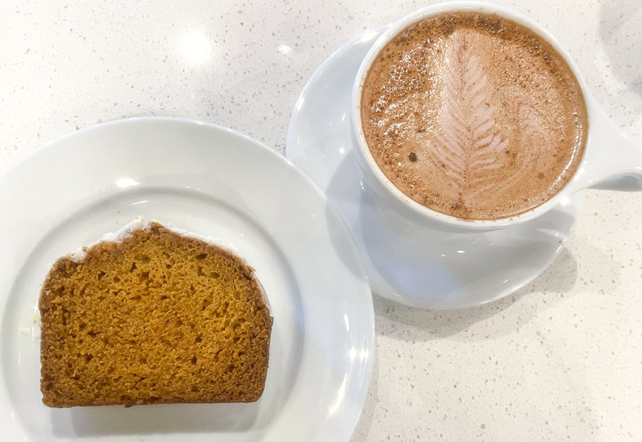 A spiced mocha and pumpkin loaf from