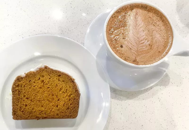 Image: A spiced mocha and pumpkin loaf from