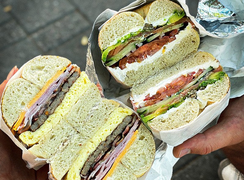 When Skittles made their "taste the rainbow" slogan, they were actually talking about a generously stuffed bagel at Abby's.