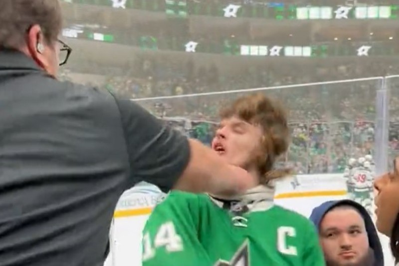 An unidentified Dallas Stars fan got punched by another attendee at Wednesday night's game against the Minnesota Wild.