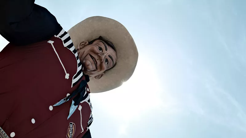 Image: Big Tex doesn't condone reckless gunfire, ya hear?