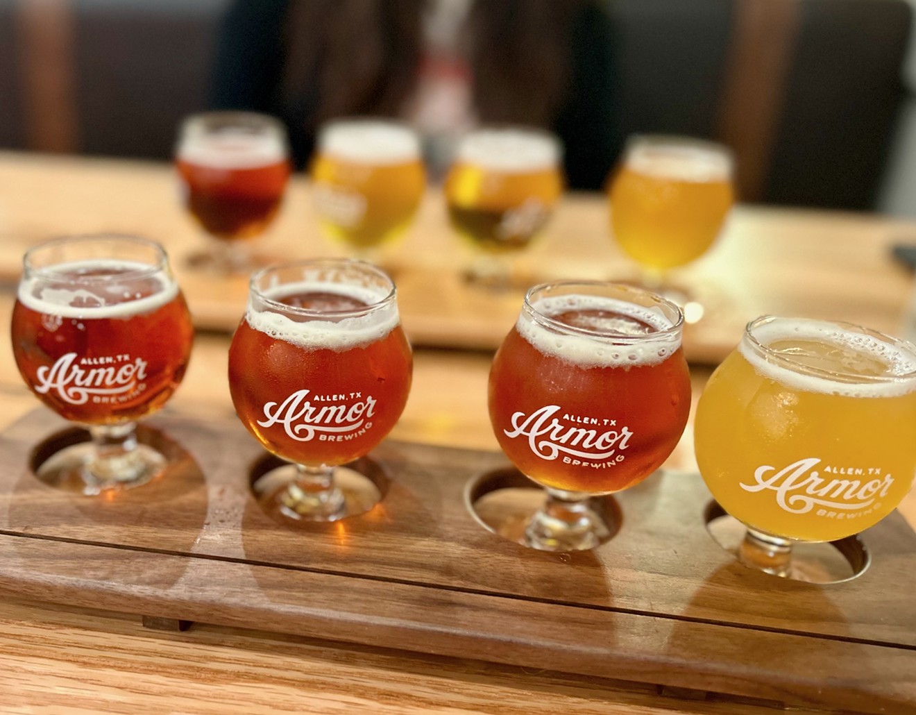 A flight of beers from Armor is just $15.