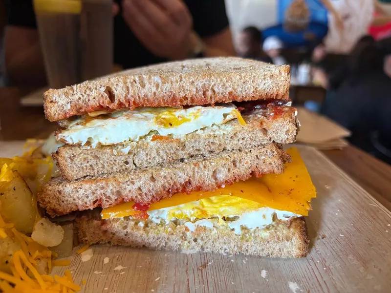 Image: This is the sandwich in the spotlight, but we had ours on wheat since they were out of ciabatta.