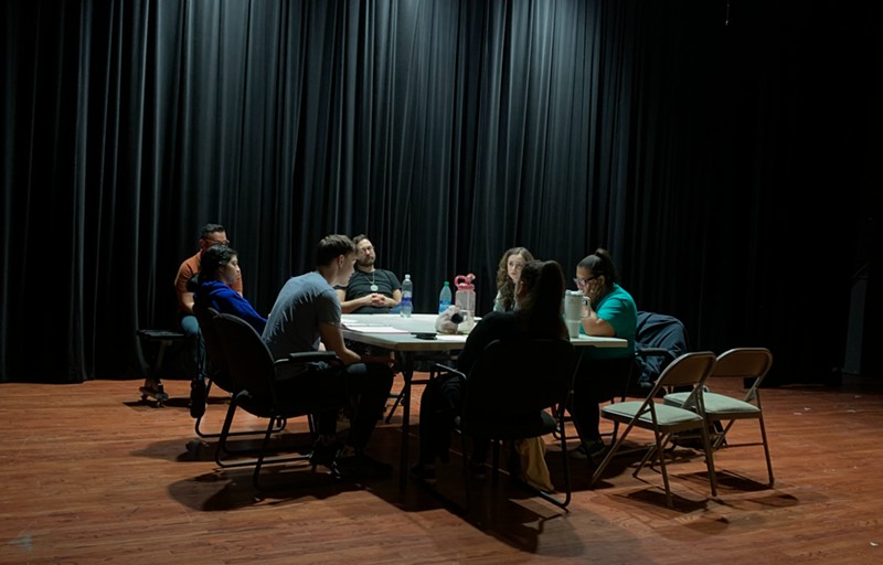 Actors during a table read at Bishop Arts Theatre Center, which will put racial equality on center stage with a series of one-act plays.