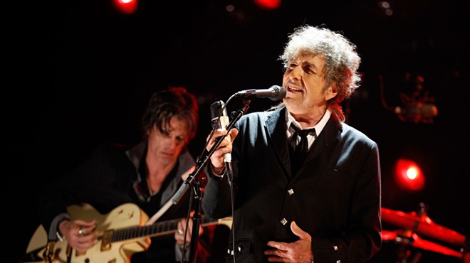 Bob Dylan performing in Los Angeles