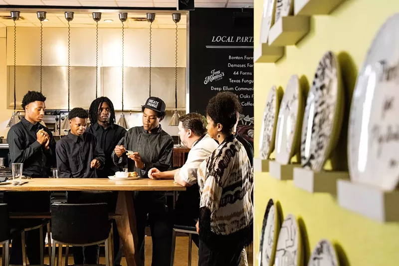 Image: cafe momentum employs Dallas area youth at their restaurant in downtown.