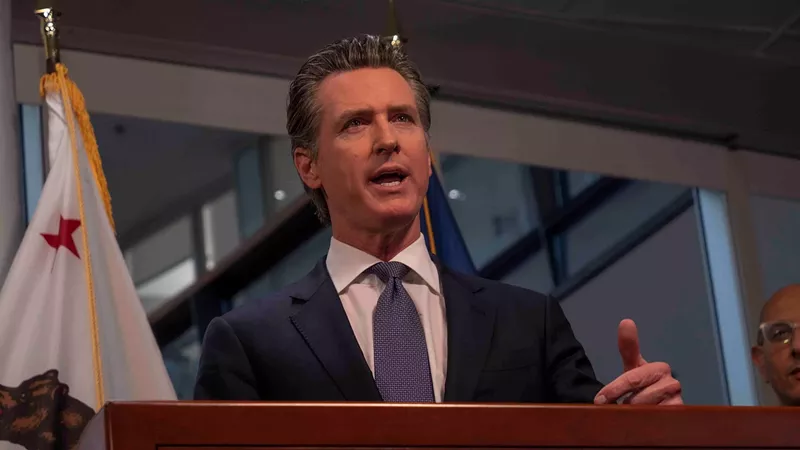 Image: California Gov. Gavin Newsom is advertising the availability of abortions in his state.