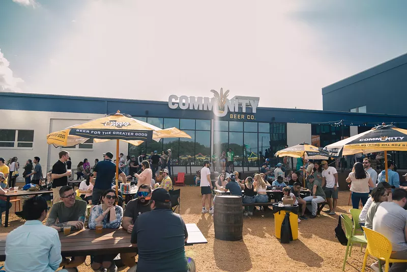Image: The ginormous biergarten is an excellent place for a party.