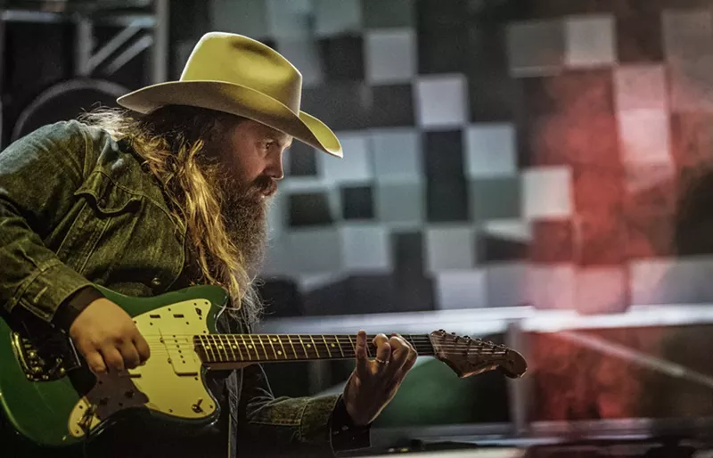 Image: Chris Stapleton performing at Dallas' Starplex Pavilion in 2017.