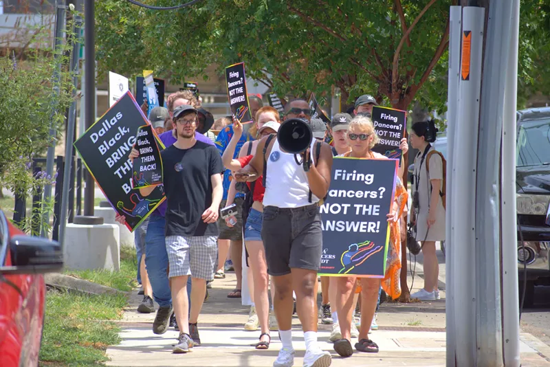 Image: Performers, supporters and pro-union activists have been picketing at Dallas Black Dance Theatre over alleged union-busting.