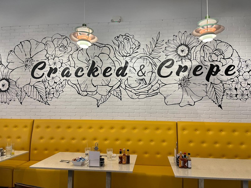 All three Cracked & Crepe locations provide nice ambiance to sit down and enjoy your food.