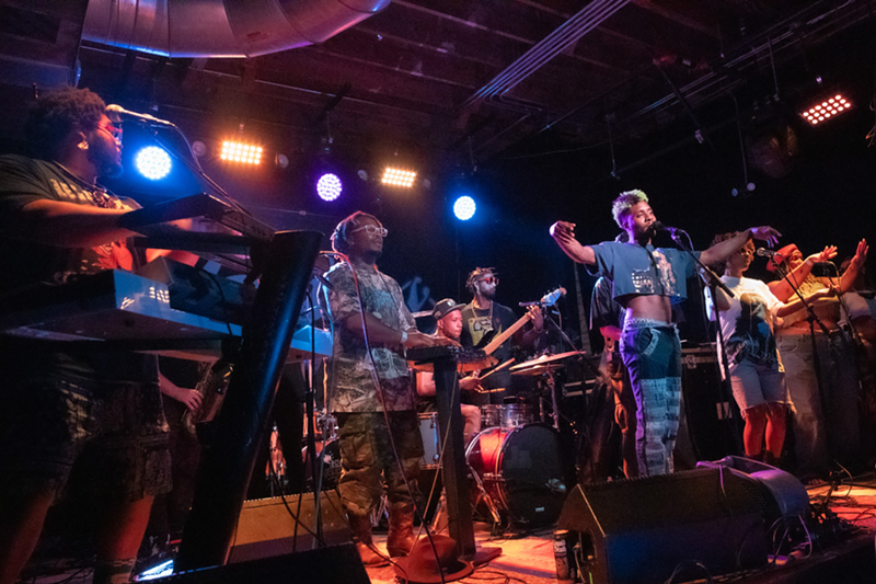 Image: The band is performing on stage