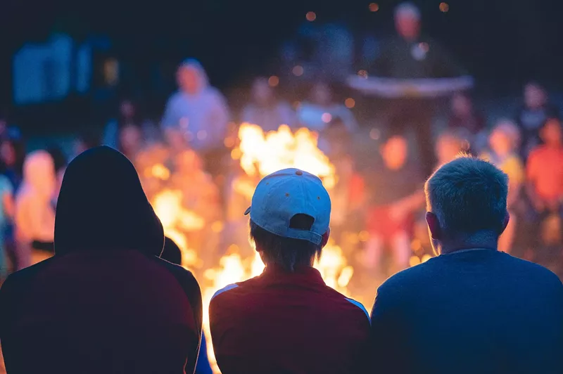 Image: kids at a campfire