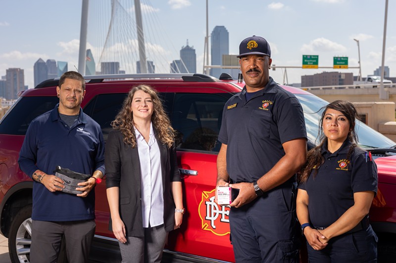 From left: Recovery support peer specialist Michael Watkins, director of special projects for the Recovery Resource Council Becky Tinney, Dallas Fire Department Overdose Response Team coordinator Jarrod Gilstrap, community paramedic Hilda Navarro-Diaz.