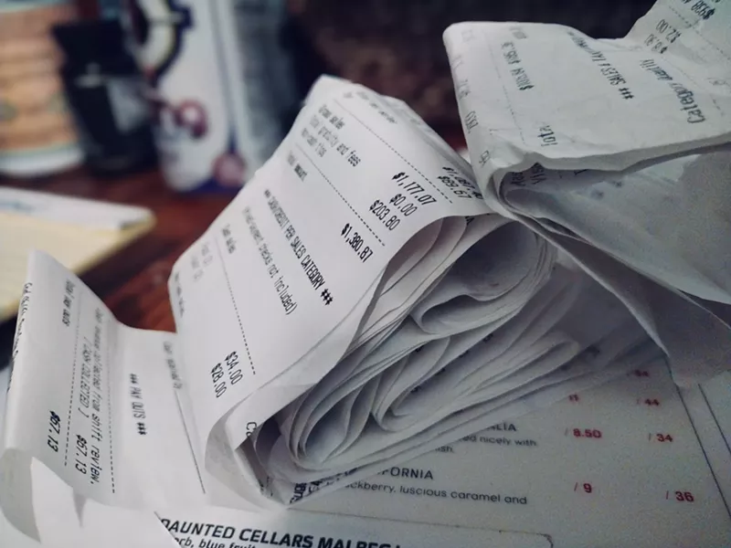 Image: Workers have a paper trail of unpaid shift tickets at El Bolero.