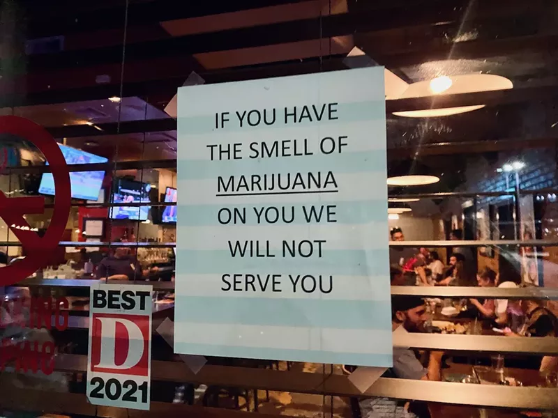 Image: sign on window