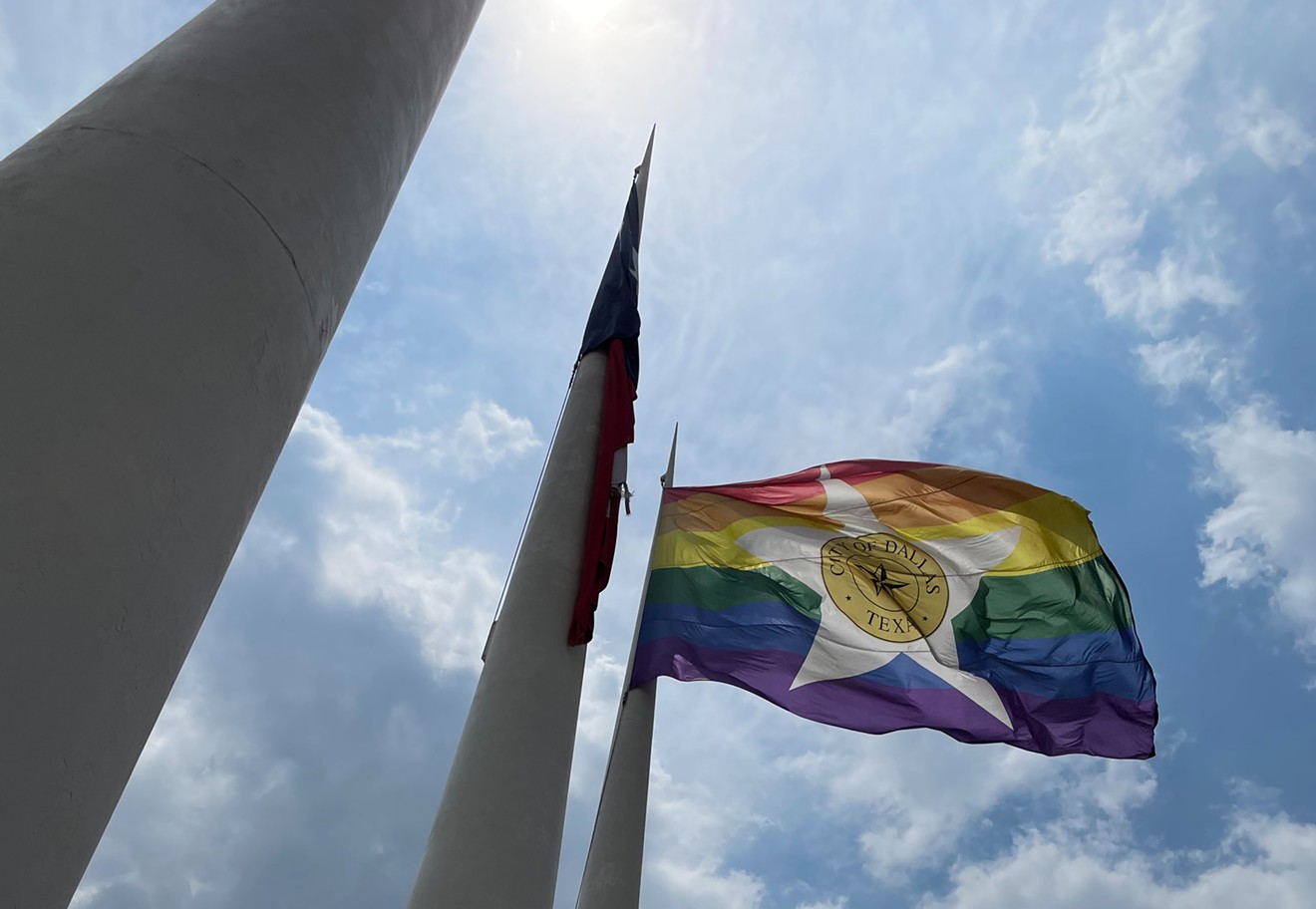 Local officials raised Dallas' Pride flag on Thursday at City Hall.