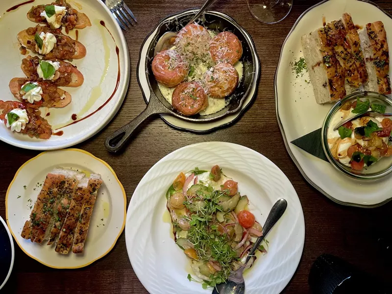 Image: The spread at Dea is "Coastal European," a cuisine that draws influences from places like Naples, Ibiza, Palermo and Valencia.