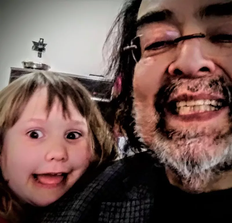 Image: Dennis González and granddaughter Isabella Anaïs Sisk-González are set to show five years of collaborative works starting Friday, Nov. 12, at Top Ten Records.