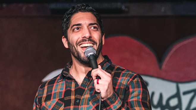 Shayhan Jahani performs on the mic. He is one of Dallas' best comedians to watch this year.