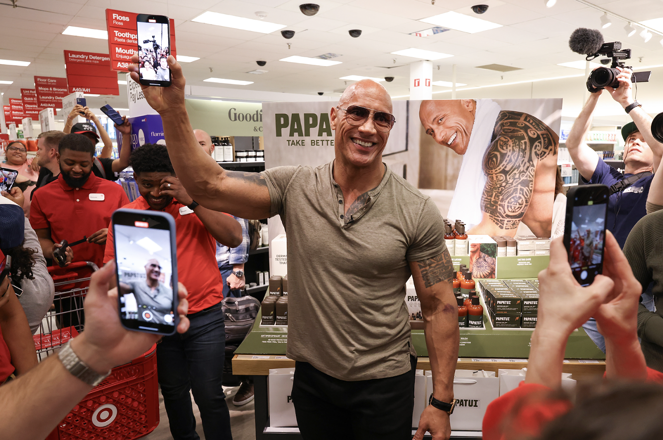 The wrestler and actor stopped by a Dallas Target to teach men the virtues of skincare. Maybe now they'll listen.