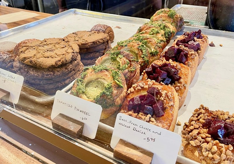 Carte Blanche's March pastry line up includes beets and a tomatillo pinwheel.