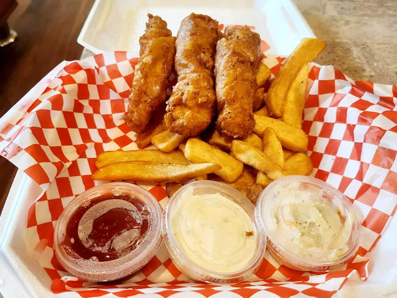 Image: Fish and chips at AG Texican