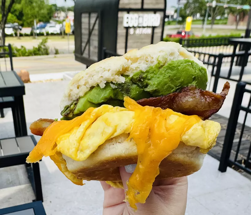 Image: breakfast sandwich.