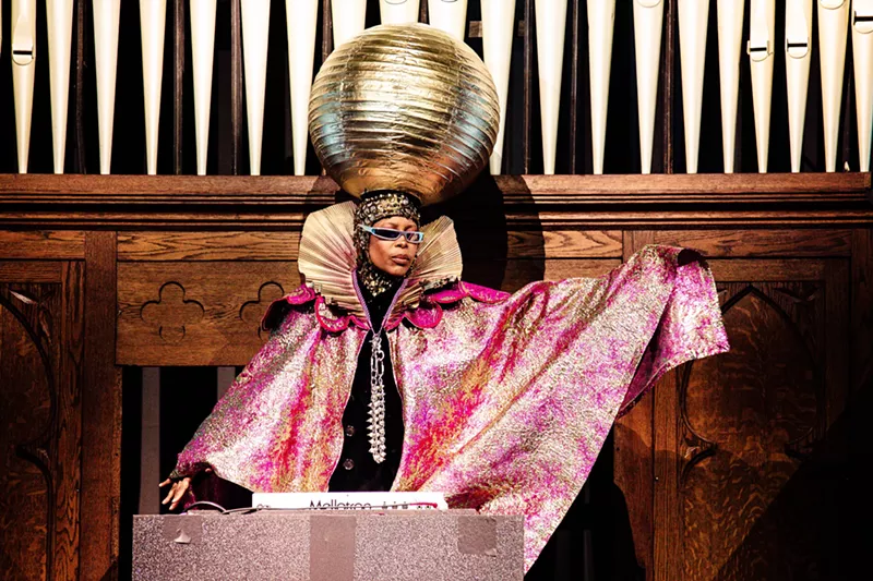 Image: A woman performing on stage