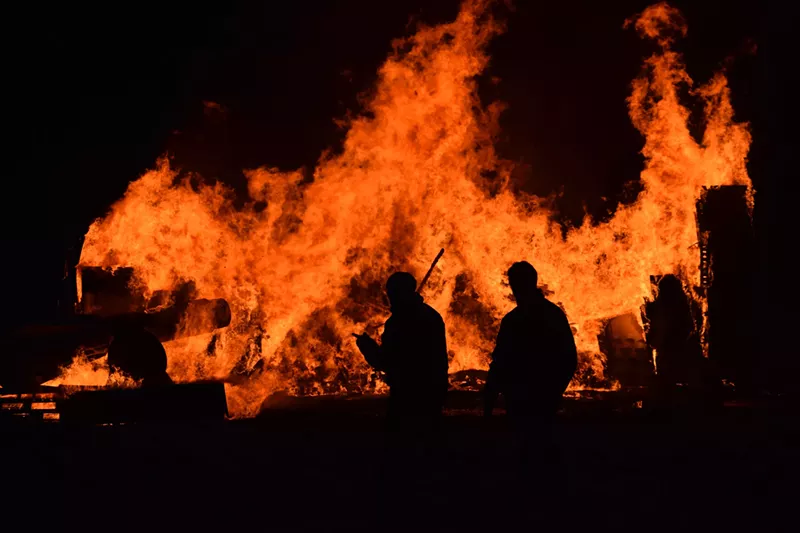 Image: Although structure fires were down in Dallas this July 4, several buildings were still set ablaze.
