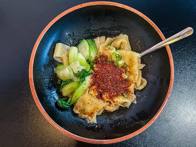 Image: Biangbiang noodles are handmade flat noodles that achieve the perfect Q.