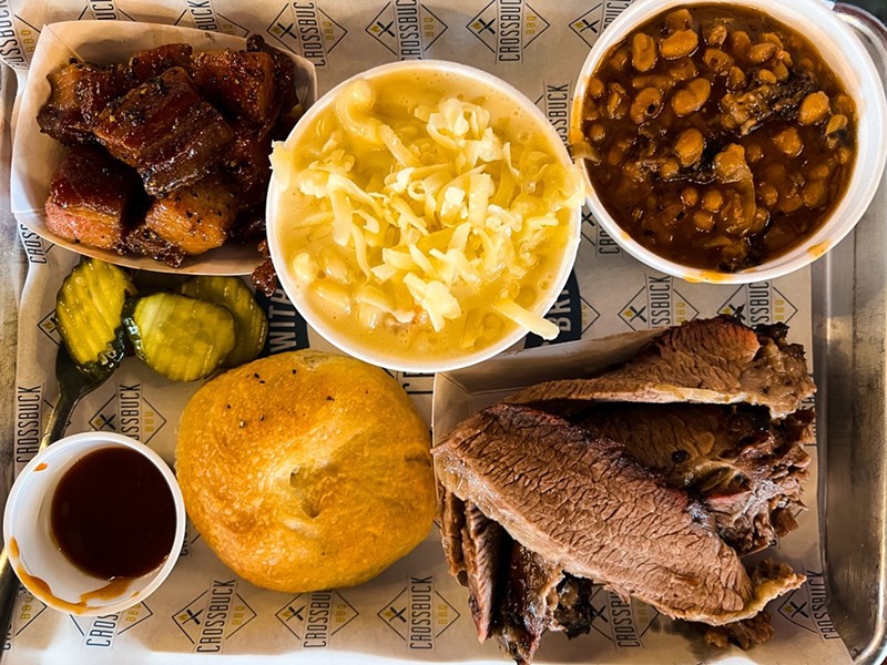 Crossbuck BBQ's brisket tray can cure your barbecue cravings.