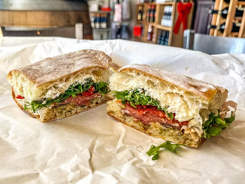 Image: The amalfitana is one of the many freshly made sandwich options available at Enzo's Deli & Imports, which recently opened in Plano.