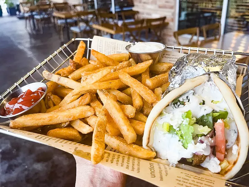 Image: Gyro wrap from Angora in Frisco