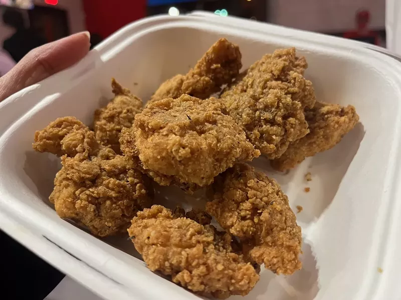 Image: Chikn Nuggets come eight to an order and have a chicken-like texture.