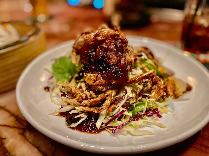 Image: The soft-shell crab with a spicy black bean sauce is one of the best bites we've had this year.