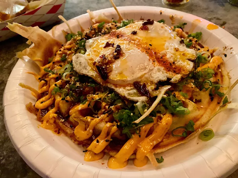Image: Okonomiyaki topped with brisket from The Pantry on Magnolia