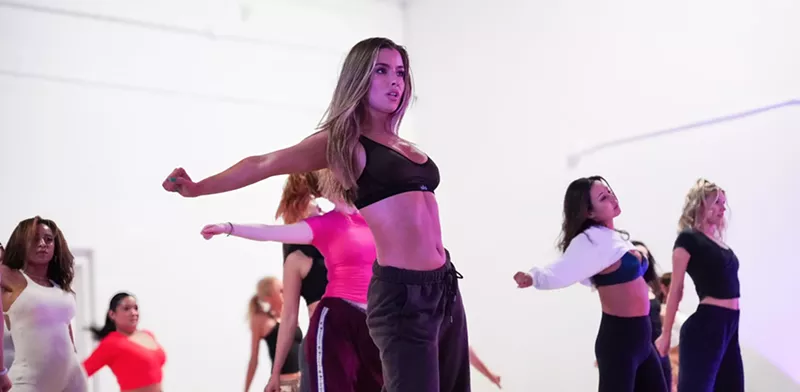 Image: Tara Szybillo leads a dance