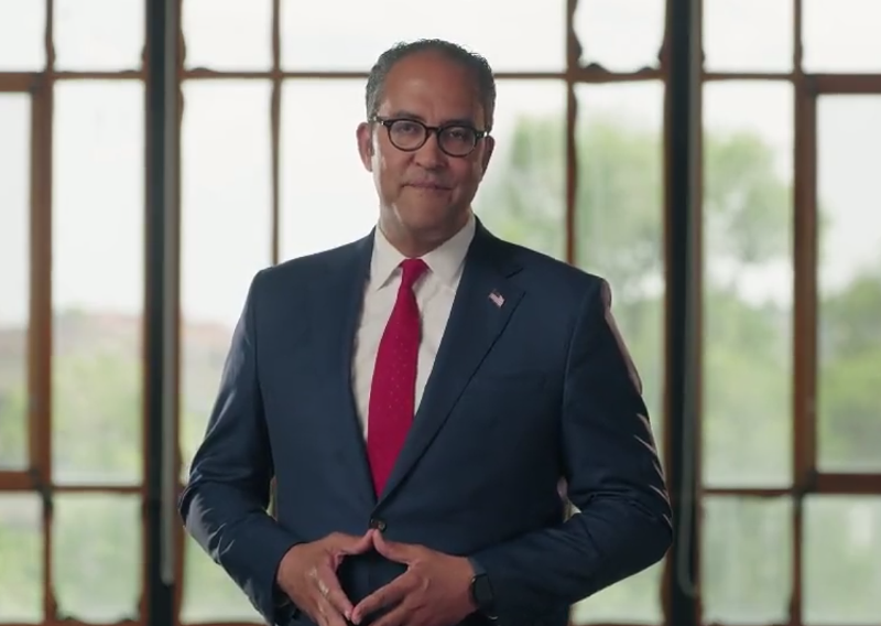 Image: Former U.S. Rep. Will Hurd announced his bid for the presidency on Thursday morning.